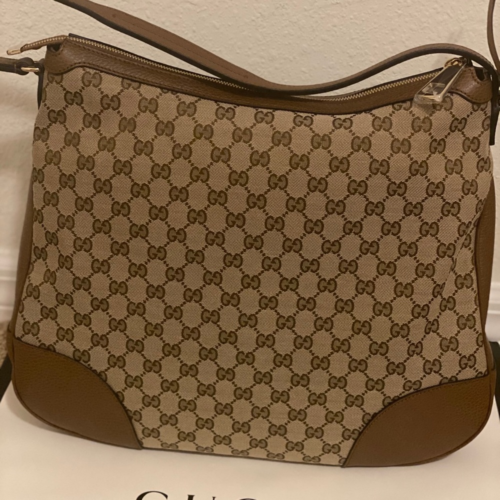 Gucci GG Bree Canvas Leather Hobo - Picture 3 of 11